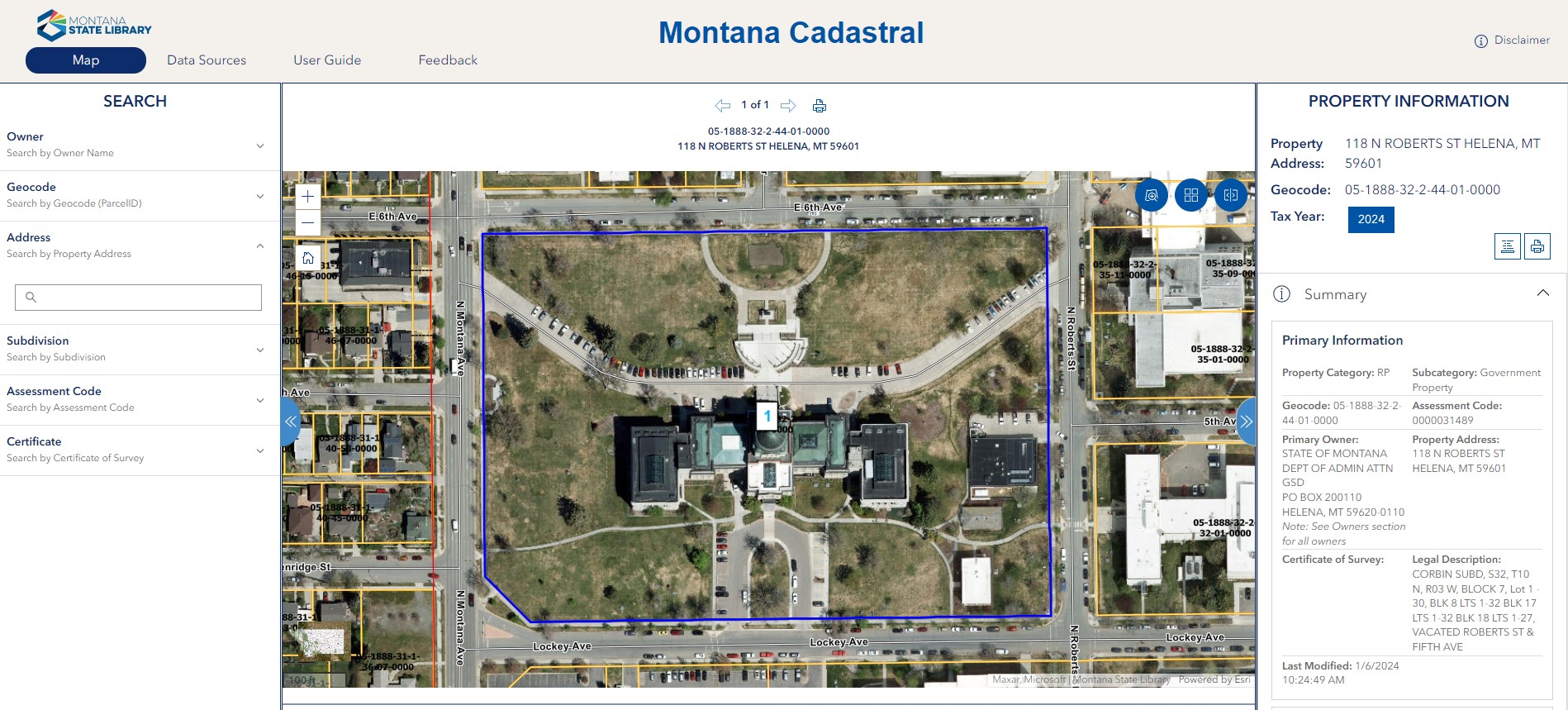 Cadastral Home Page